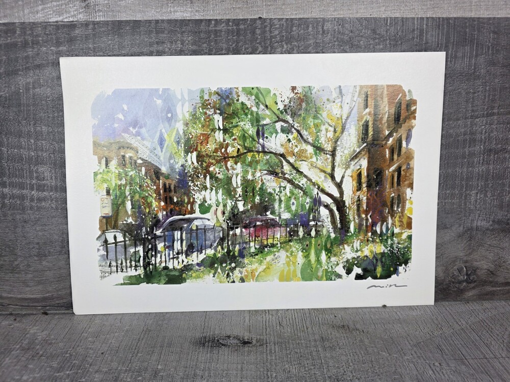 Misha Lenn "Commonwealth In Bloom" Seriolithograph on Paper Signed 12.5x9" 197.2